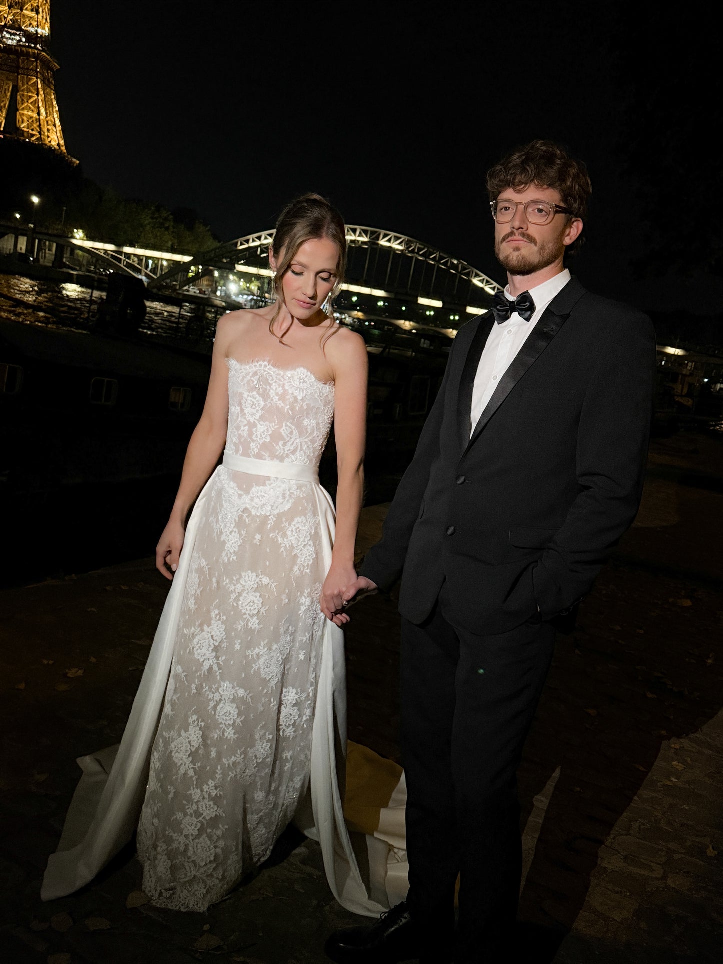 MARGAUX Beaded Lace Corset Wedding Dress