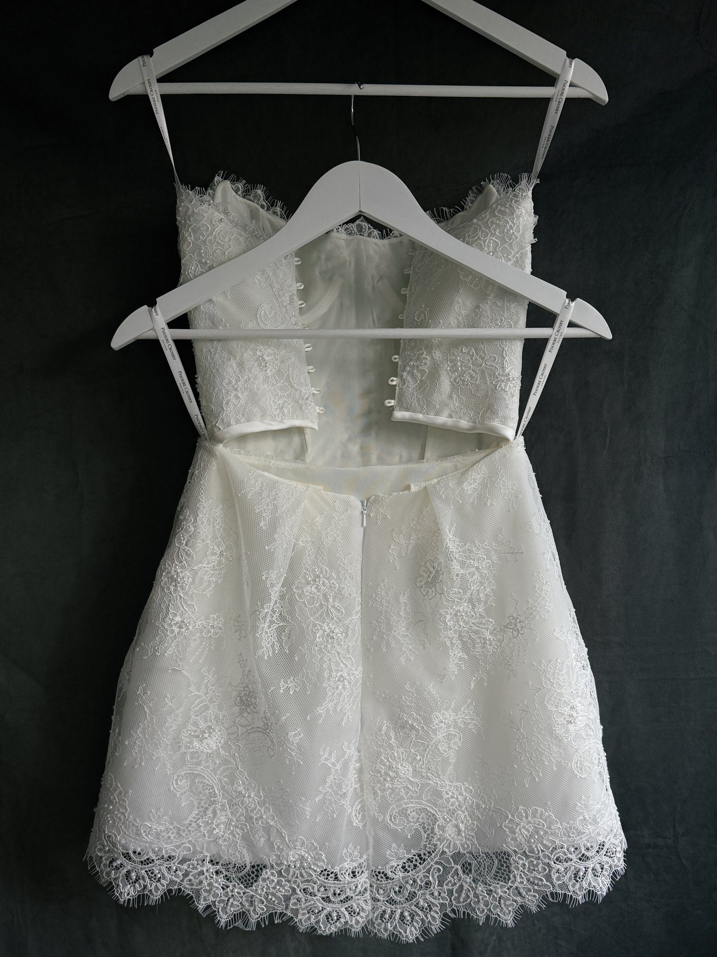 One-Of-A-Kind Bridal Mini Dress Two Piece- UK 8