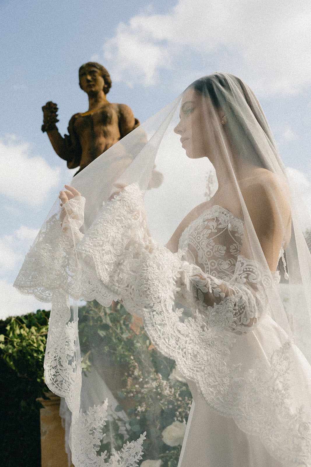 Siena Lace Edge Blusher Veil