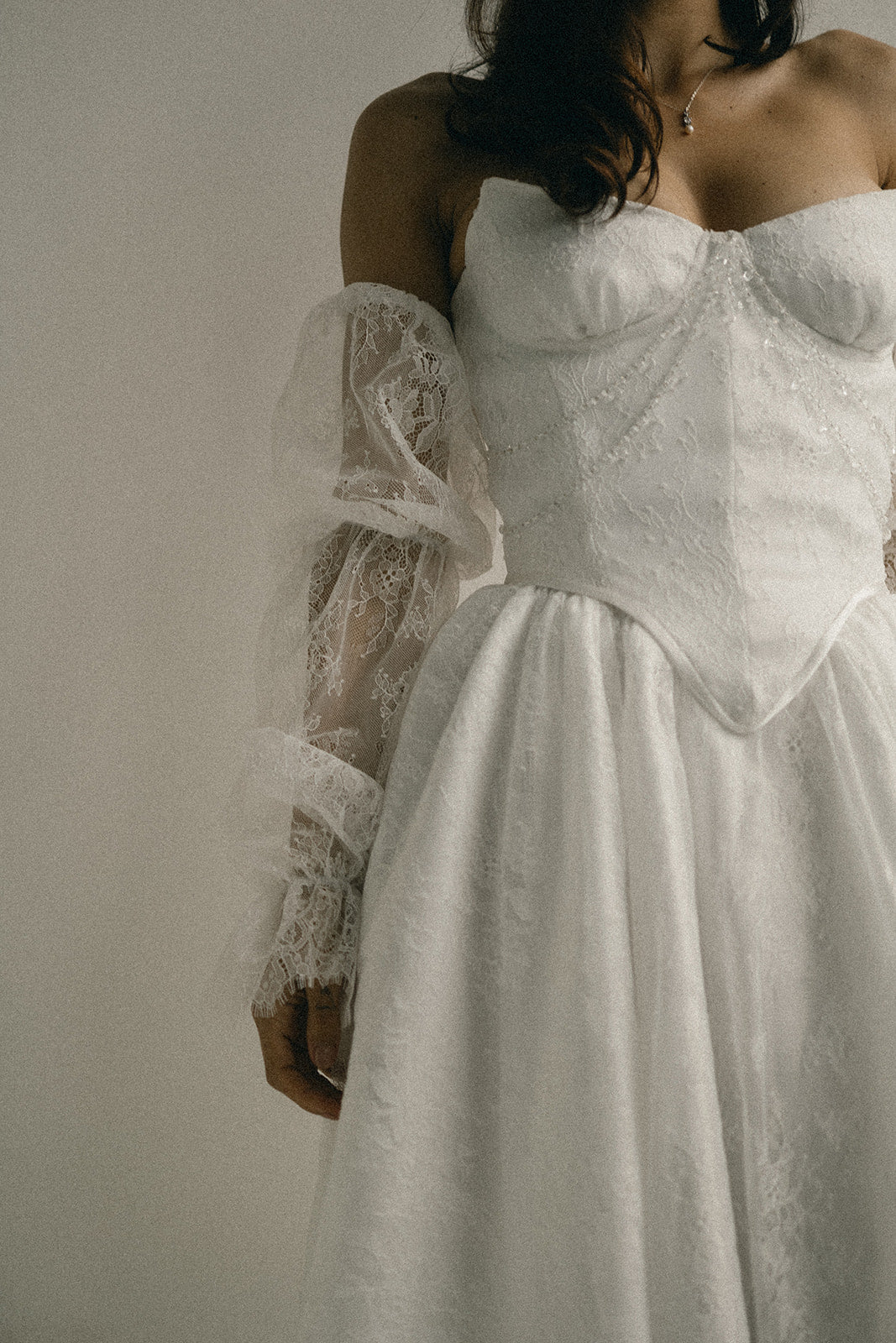 SERAPHINE Lace Train Skirt