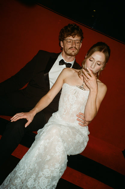 Margaux Beaded Lace Corset Wedding Dress