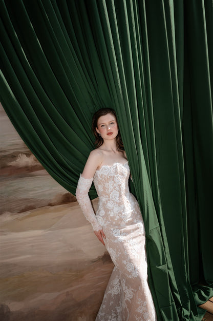 Margaux Beaded Lace Corset Wedding Dress