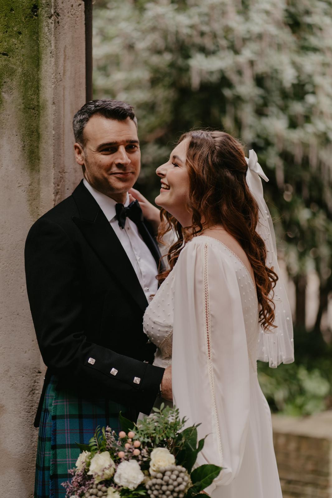 Ivory Pearl Tulle Bow Veil