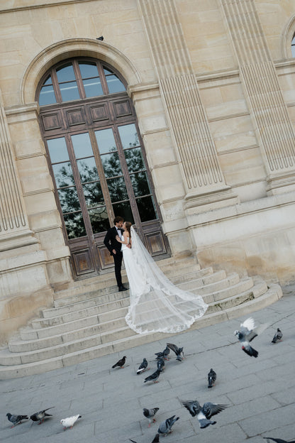 ROSA Lace Edge Cathedral Veil