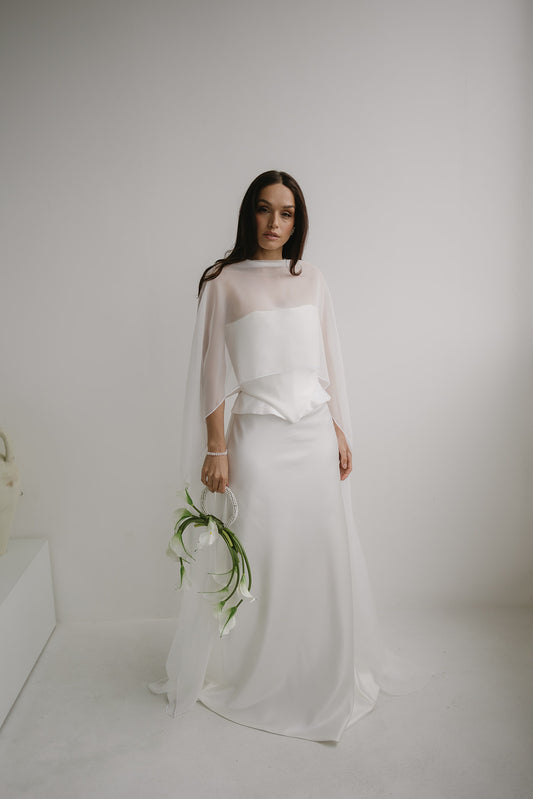 ELODIE Chiffon Cape