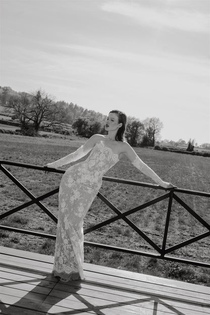Margaux Beaded Lace Corset Wedding Dress