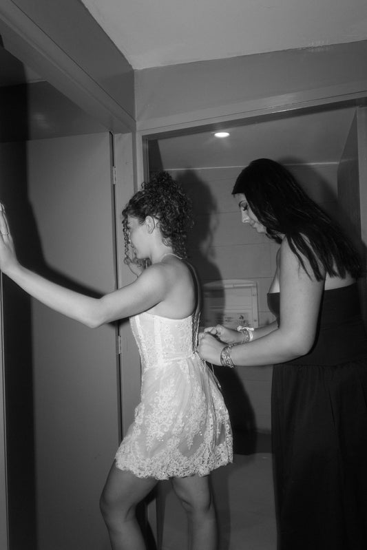 Celeste Beaded Bridal Mini Skirt