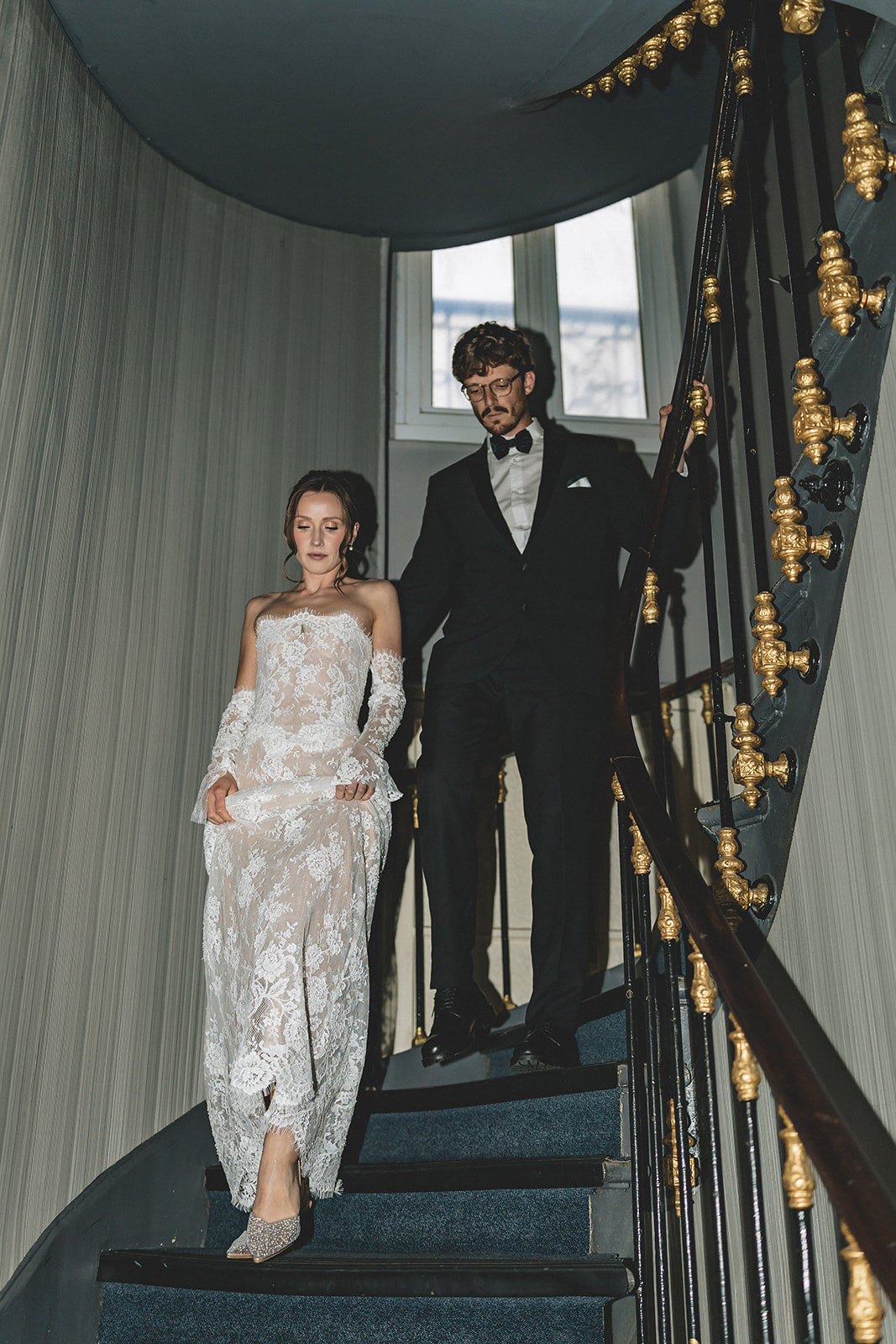 MARGAUX Beaded Lace Corset Wedding Dress