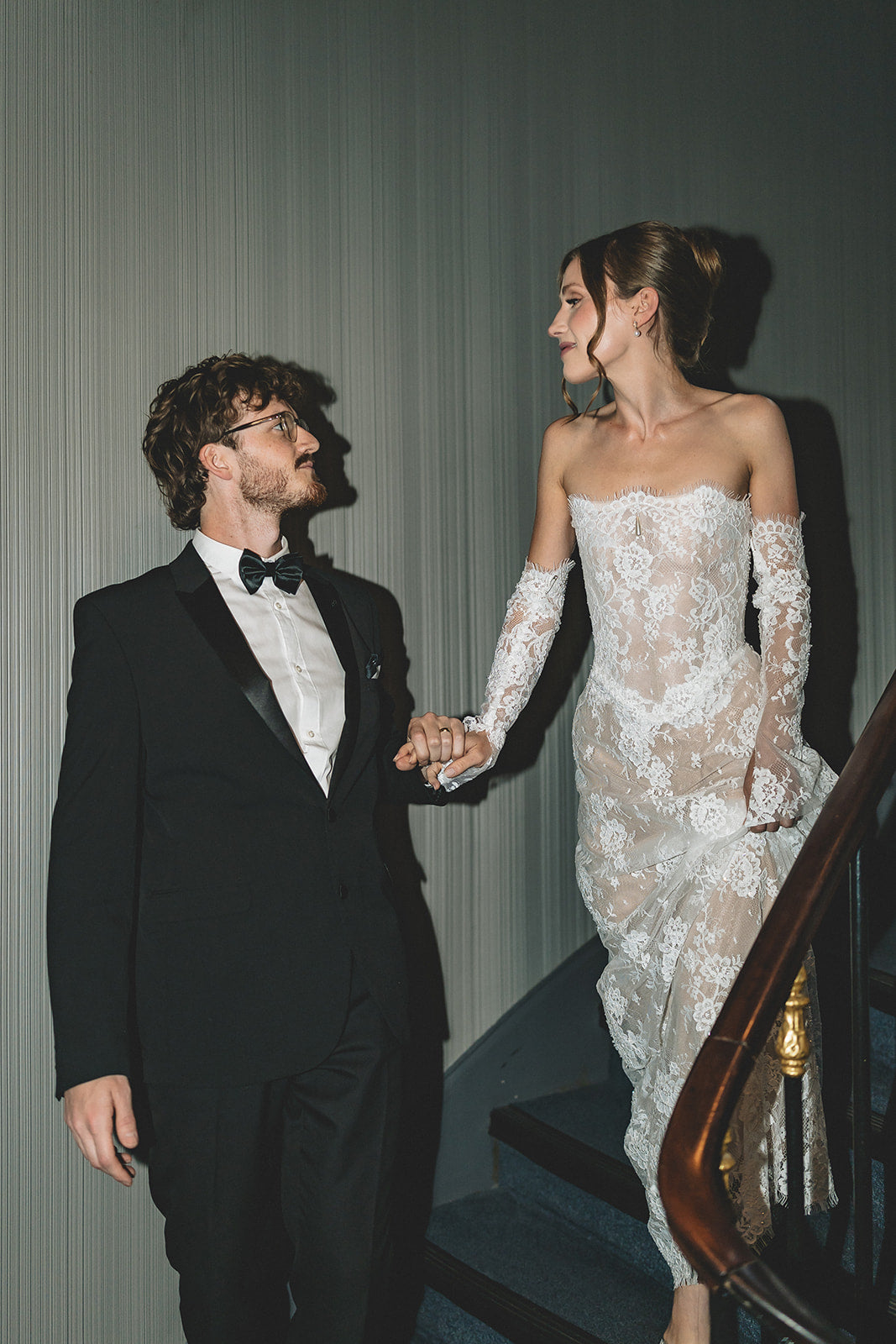 MARGAUX Beaded Lace Corset Wedding Dress