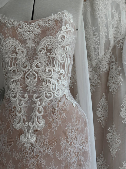 ROSA Lace Bridal Mini Dress