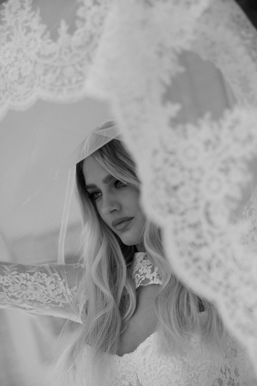 Siena Lace Edge Blusher Veil
