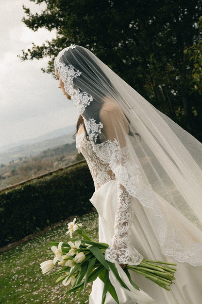 Lana Embroidered Lace Bell Sleeves