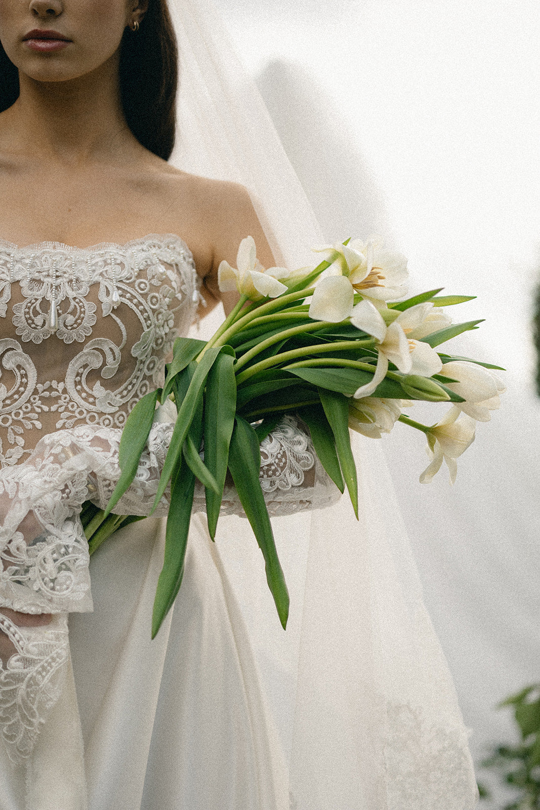 Lana Nude Lace & Satin Wedding Dress