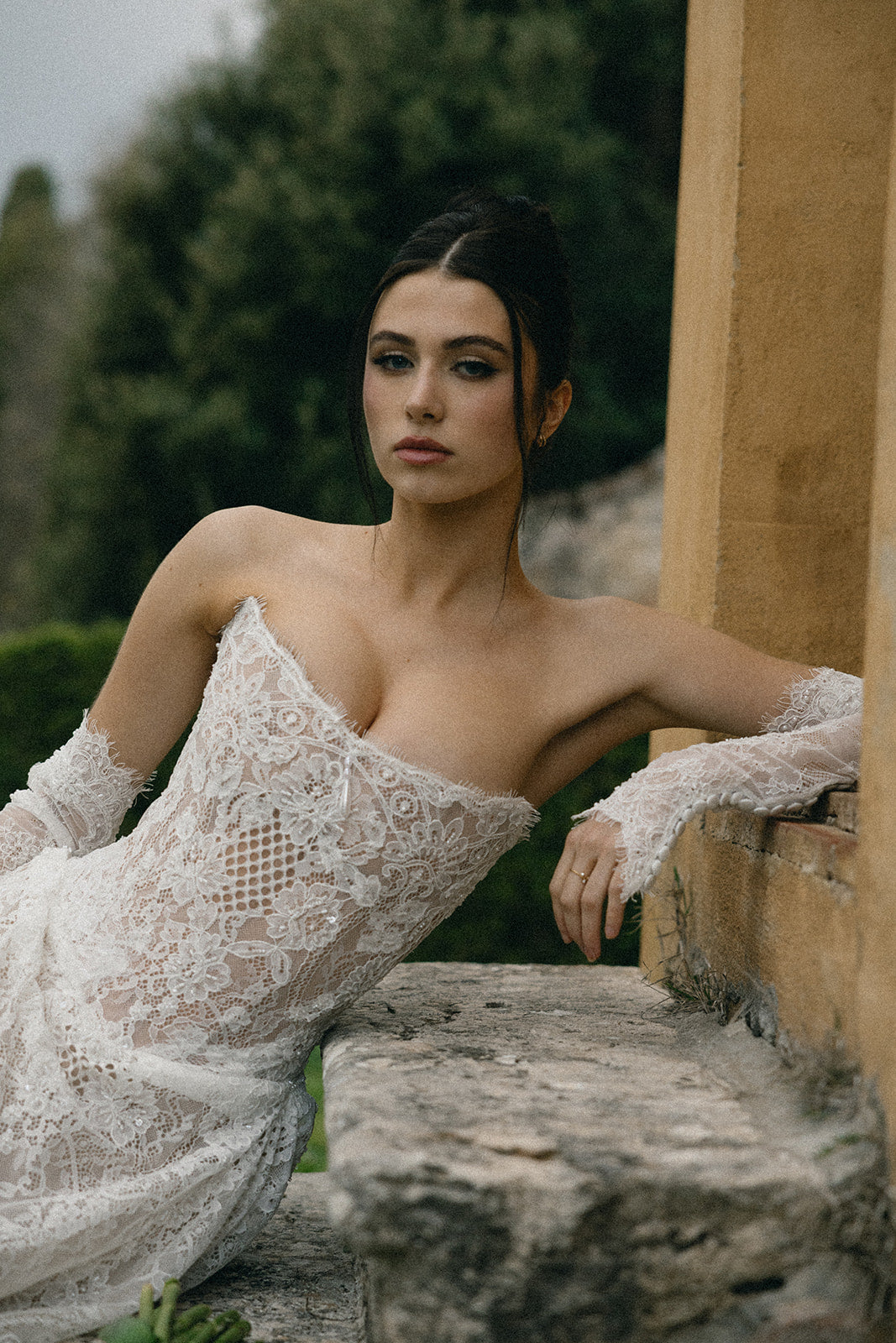 Luciana Nude Lace Wedding Dress