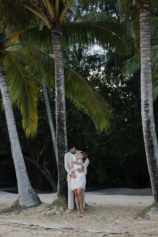 Rosa Lace Bridal Mini Dress