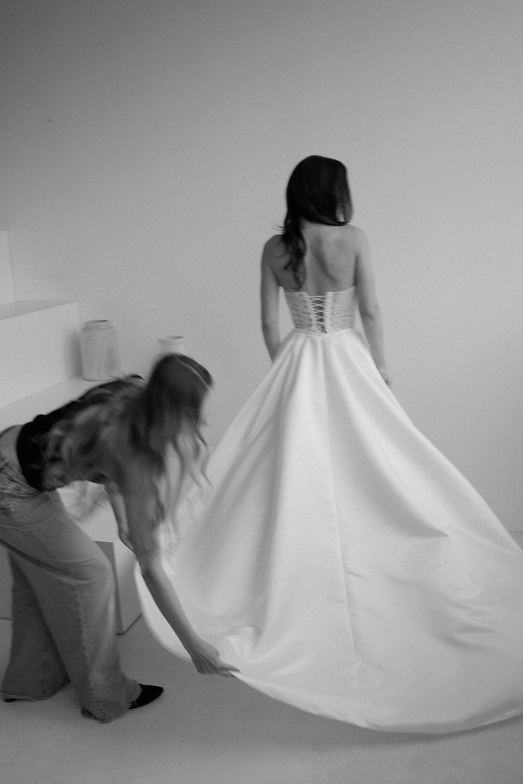 CELESTE Duchess Satin Overskirt