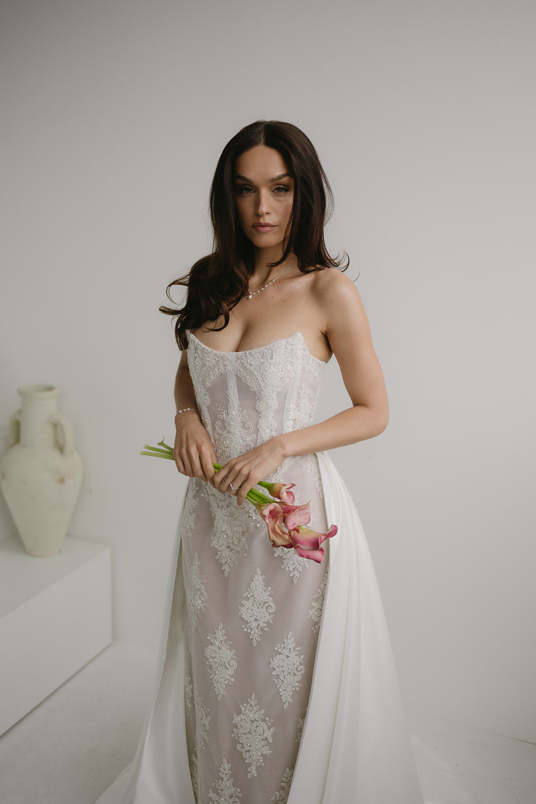 CELESTE Duchess Satin Overskirt