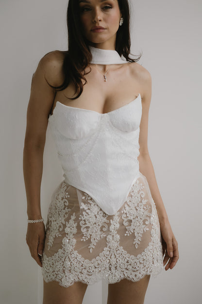 SOLEIL Beaded Mini Skirt